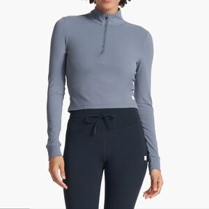 Vuori Women's Studio Half Zip Long Sleeve Crop Top Size Medium
